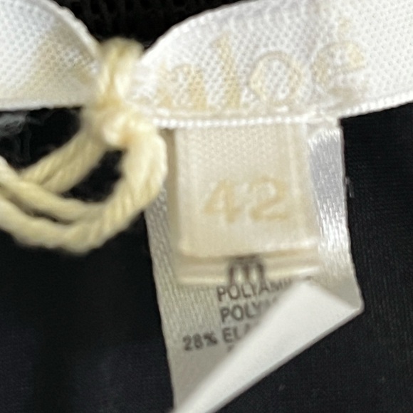 Chloe black embroidered bikini swimsuit set 42/ 06 New - Picture 10 of 14